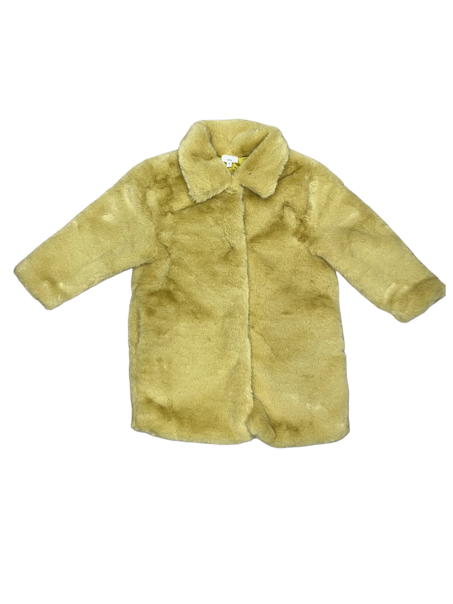 COZY FAUX FUR COAT / YELLOW TEA