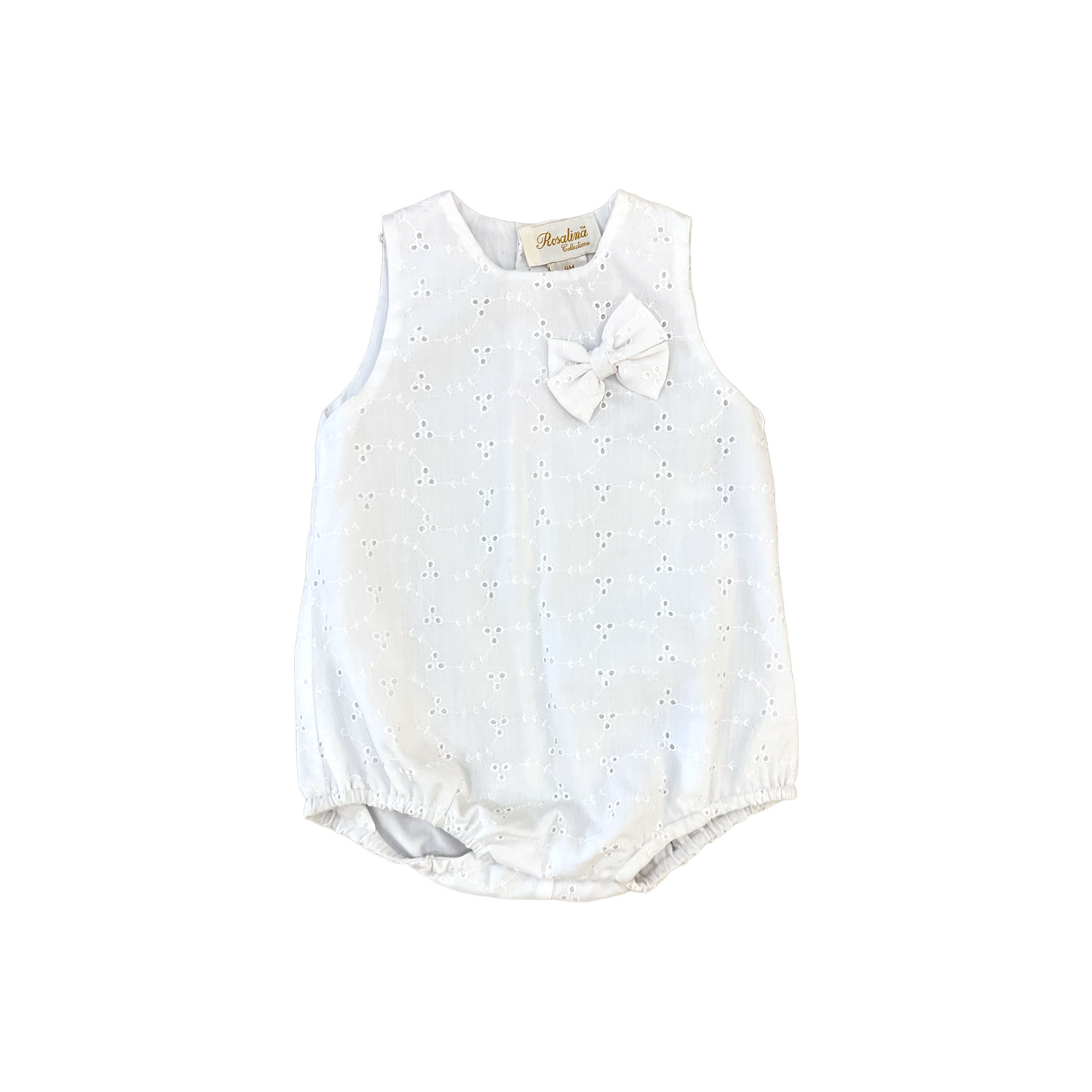 BUBBLE EYELET W/ BOW /WHITE