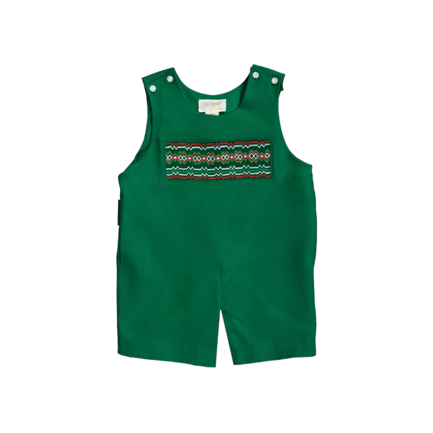 ROMPER ENGLISH SMOCK / GREEN/GINGHAM