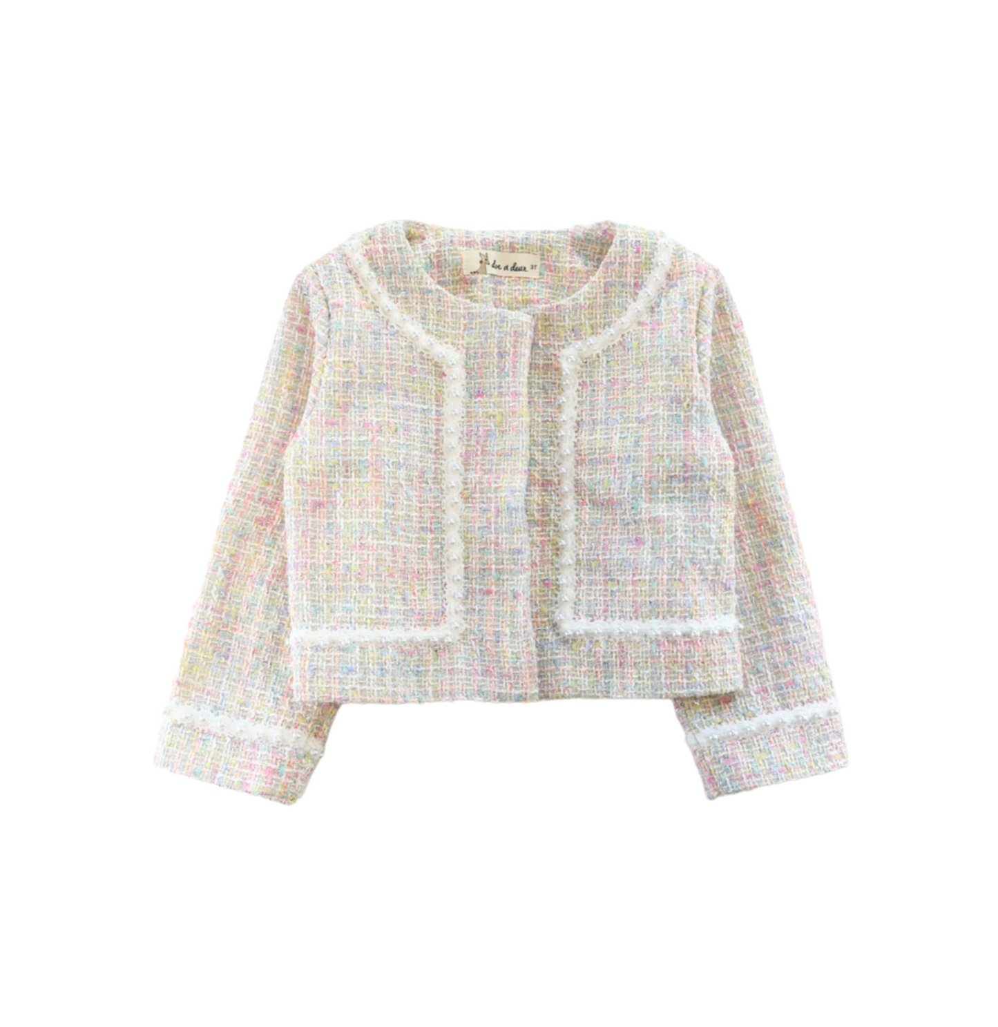PEARL TRIM TWEED JACKET / MULTI