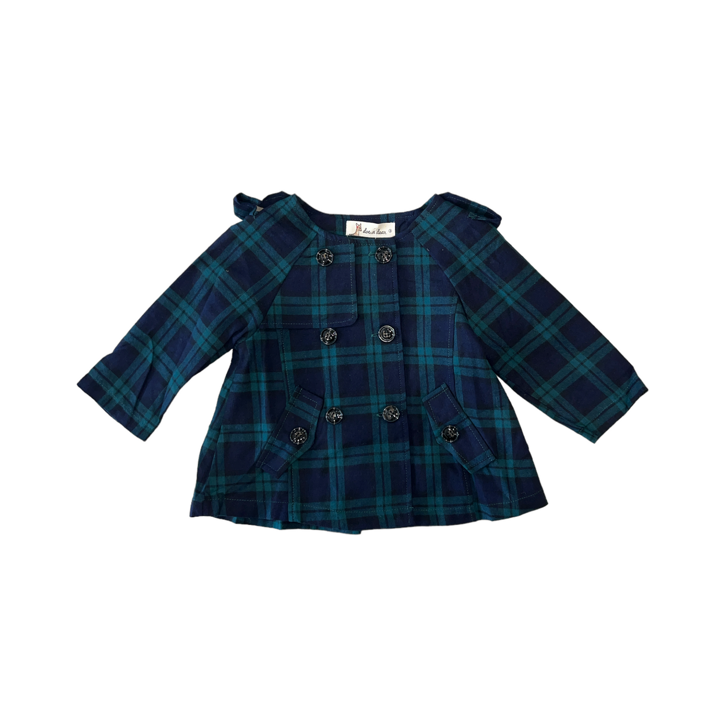 PLAID DOUBLE BUTTON JACKET