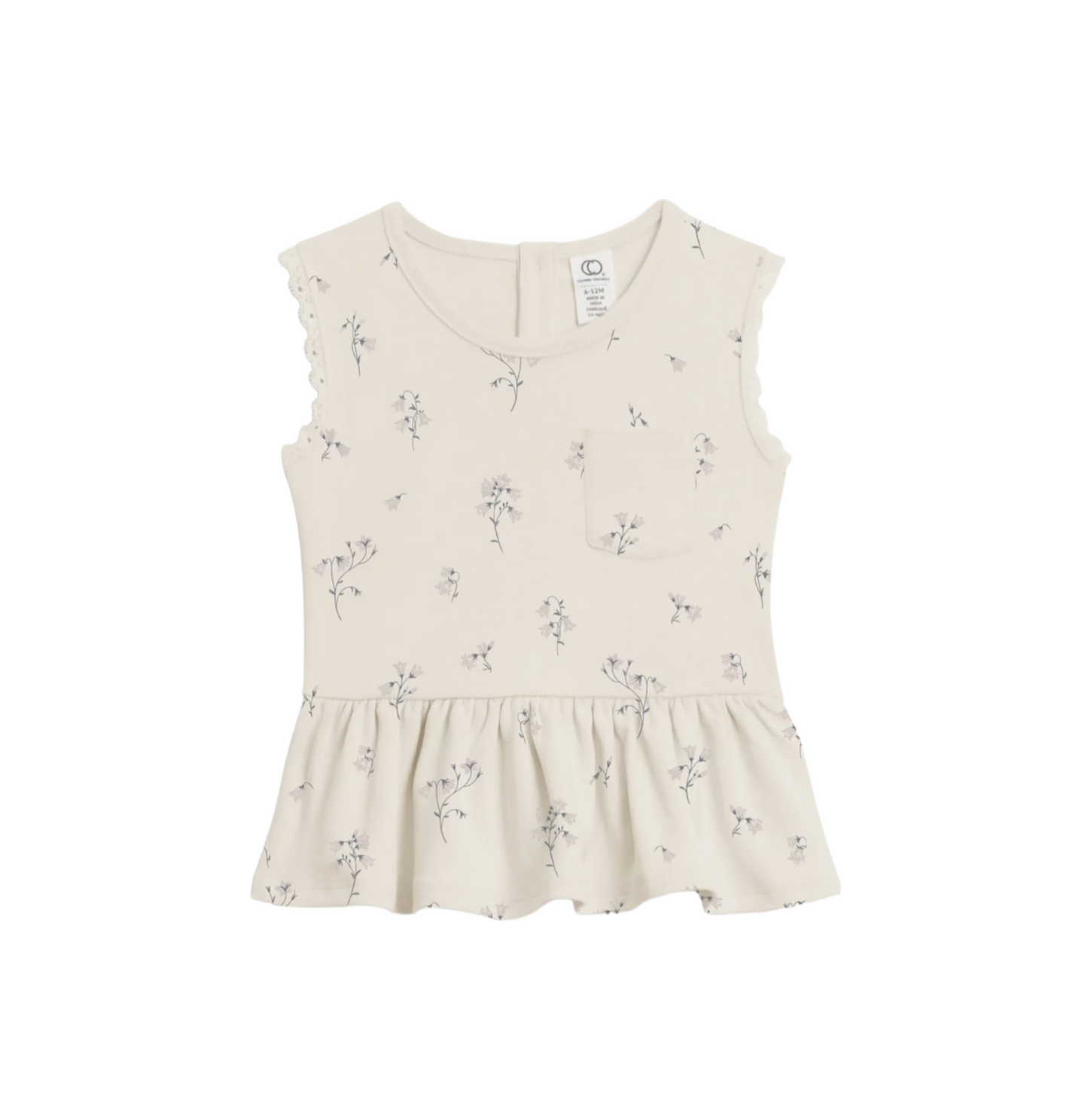 PEPLUM TANK TOP / BELL FLORAL LAVENDER