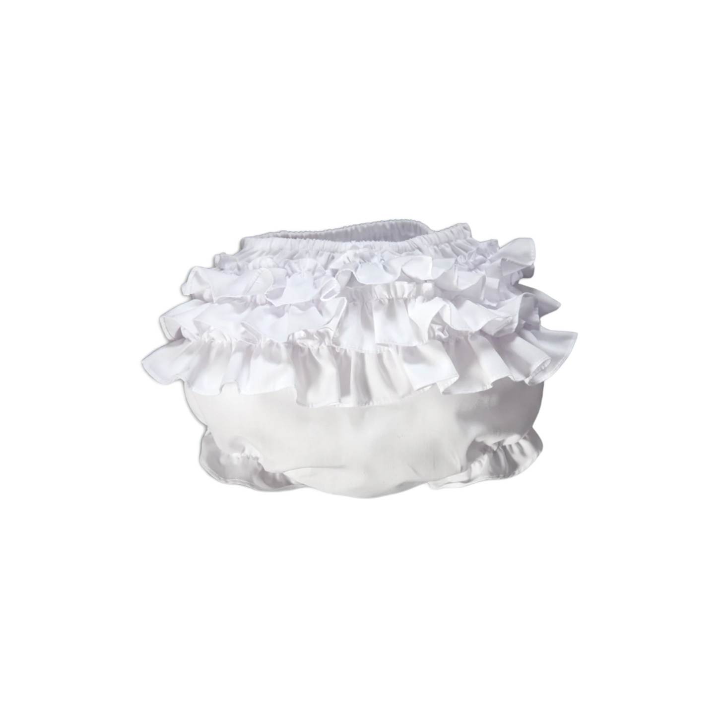 ROSALINA DIAPER COVER RUFFLES / WHITE