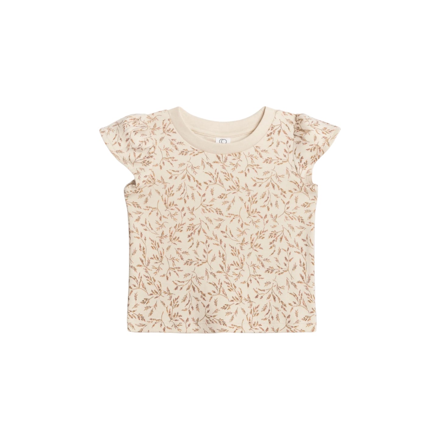 OPAL FLORAL PETAL SLEEVE TOP