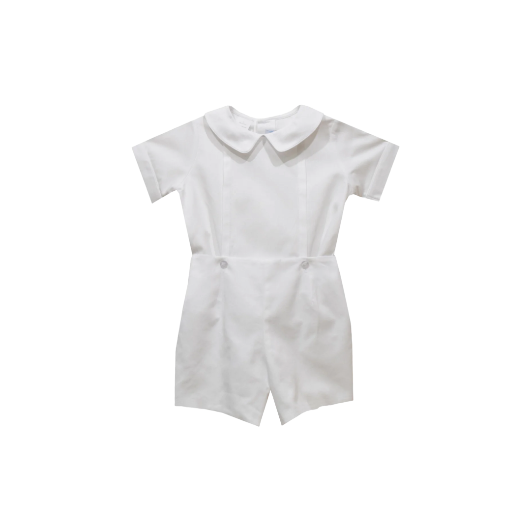 WHITE PIQUE 2PC BOYS