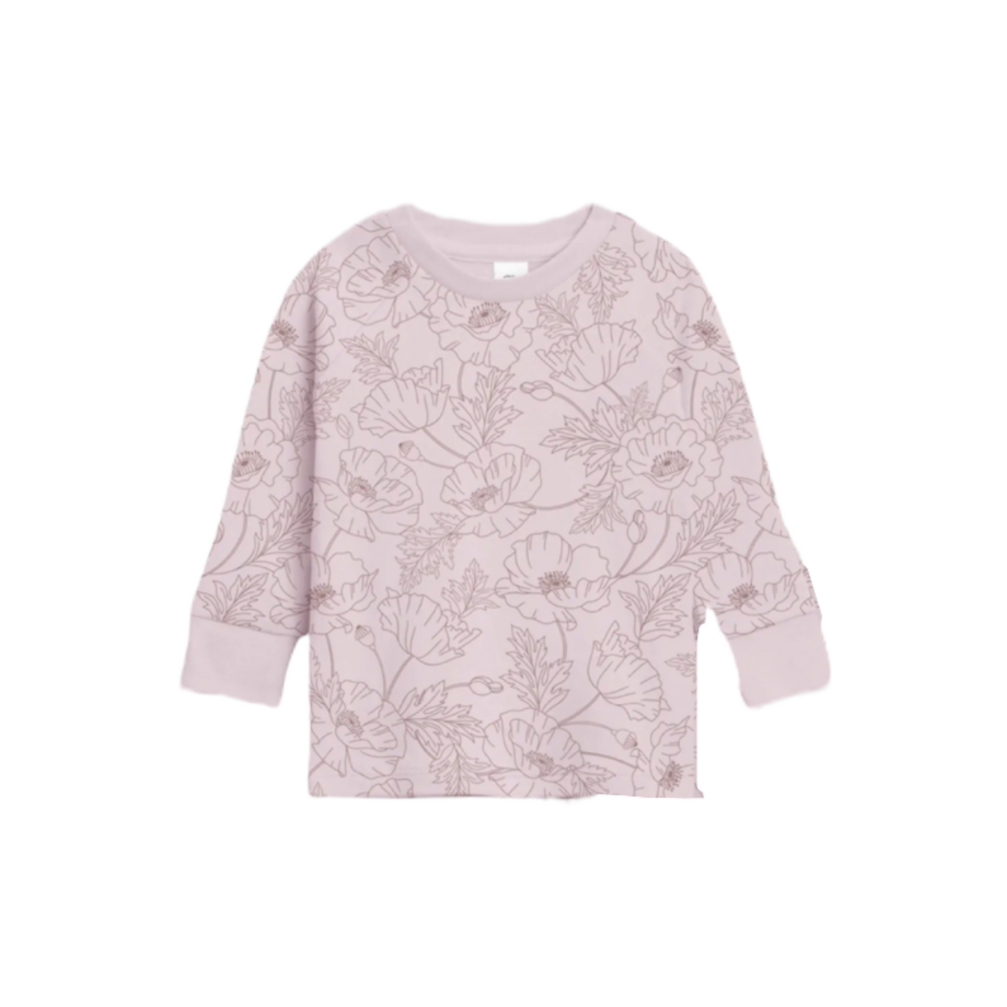 LONG SLEEVE JAMMIES / POPPY FLORAL LAVENDER