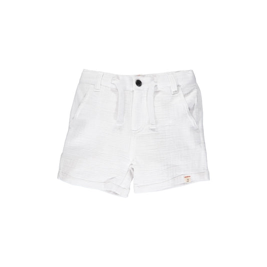 WHITE CREW GAUZE SHORTS