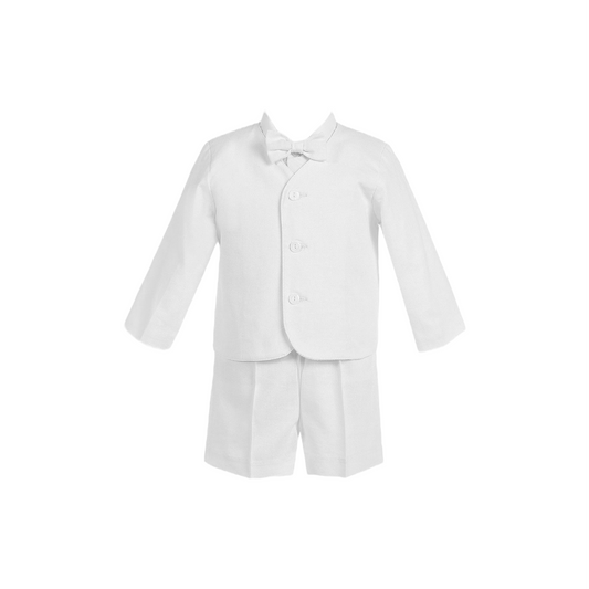 WHITE PIQUE 4PC BOYS