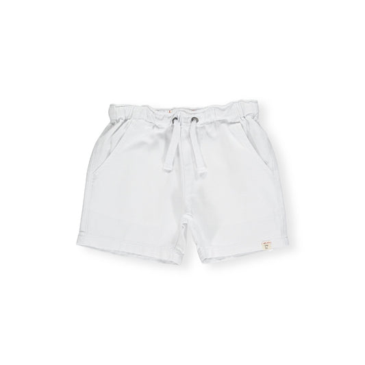 WHITE HUGO TWILL SHORTS