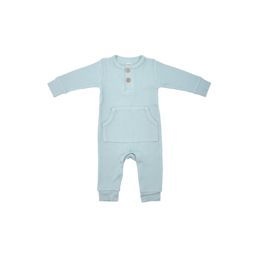 BABY RIBBED PLAYSUIT WITH POCKETS