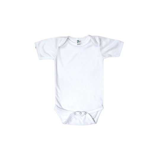 BABY CREW NECK SOLID ONESIE / WHITE