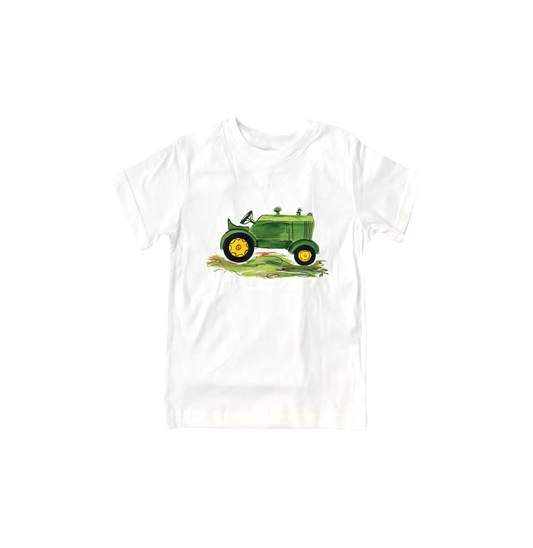 COTTON TEE SHIRT / GREEN TRACTOR