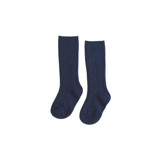 KNIT KNEE SOCKS / NAVY