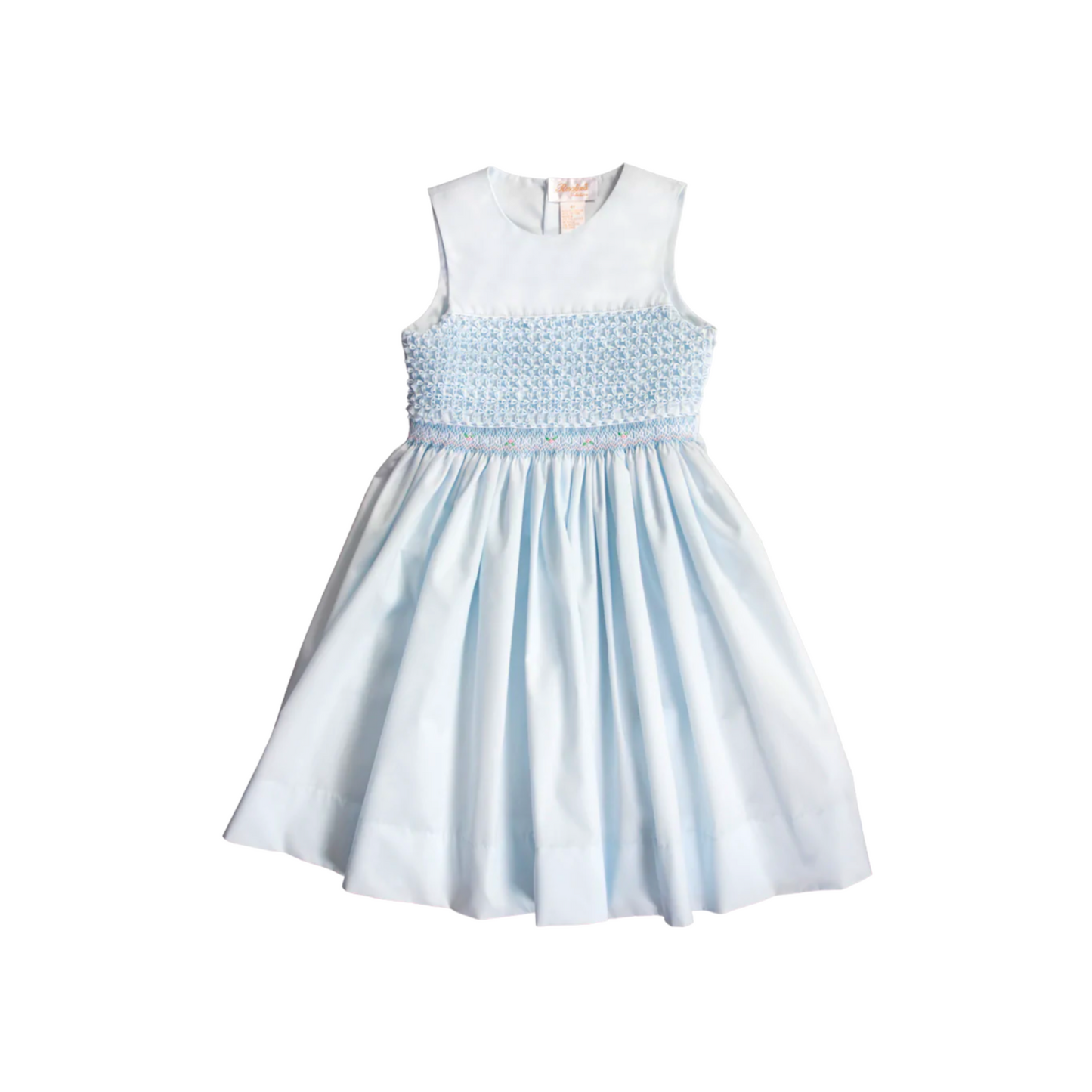 SUNDRESS POPCORN SMOCKED / LIGHT BUE