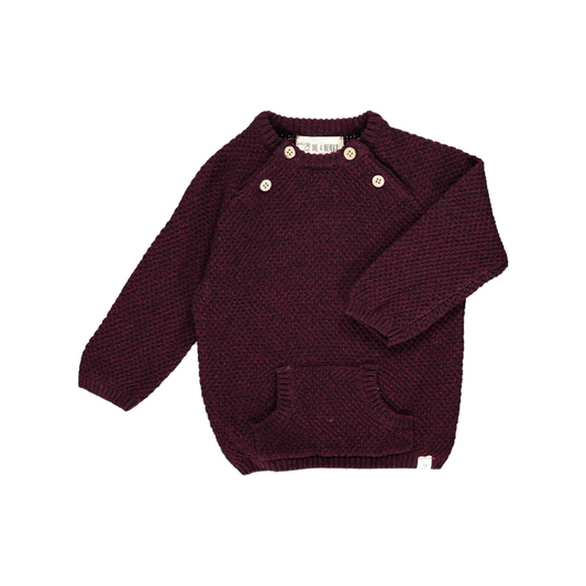 MORRISON BABY SWEATER / BURGUNDY