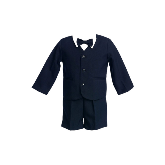 NAVY PIQUE 4PC BOYS