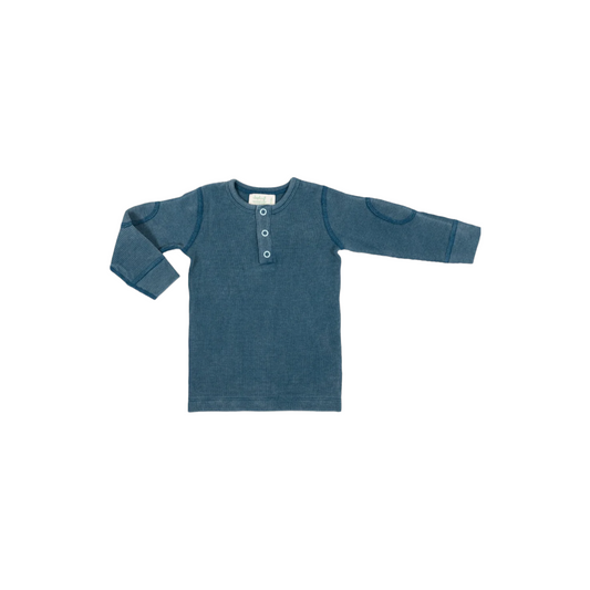 VINTAGE BLUE WAFFLE LONG SLEEVE TEE