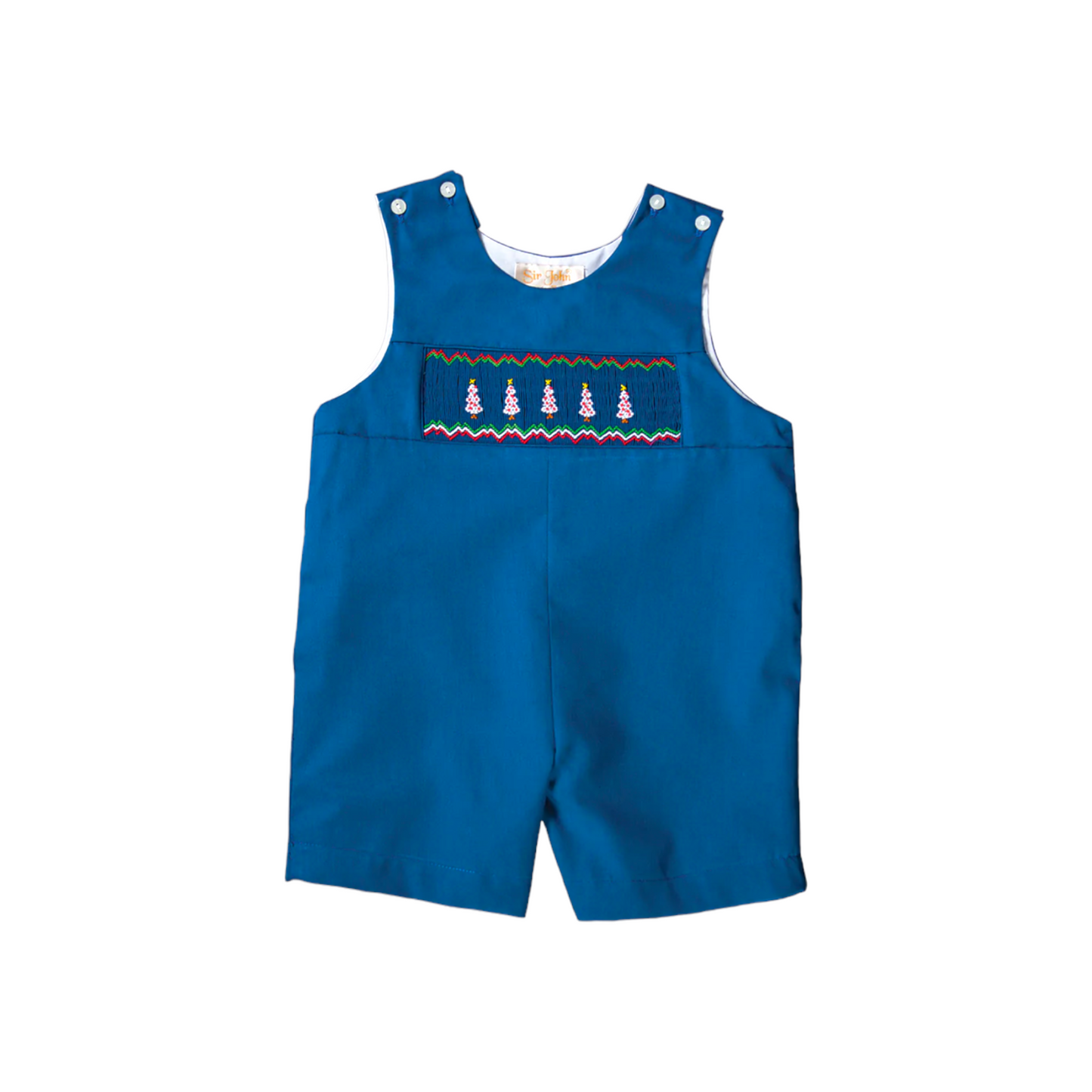 ROMPER WHITE CHRISTMAS TREE/ ROYAL BLUE