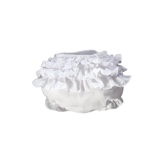 ROSALINA DIAPER COVER RUFFLES / WHITE