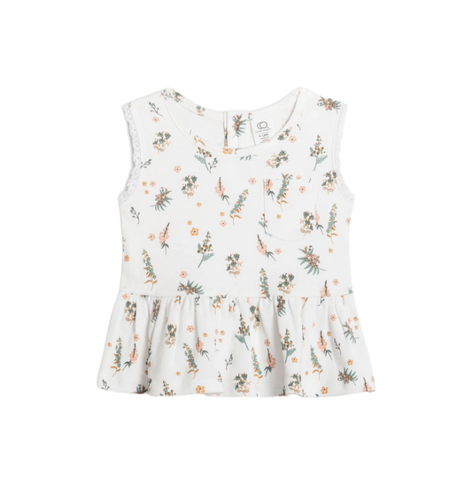 PEPLUM TANK / / ESTER FLORAL TIDE