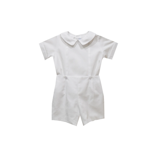 WHITE PIQUE 2PC BOYS