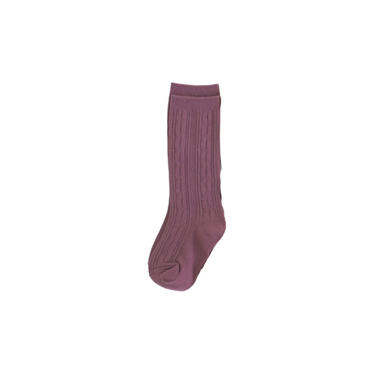 KNEE HIGH SOCKS / PLUM