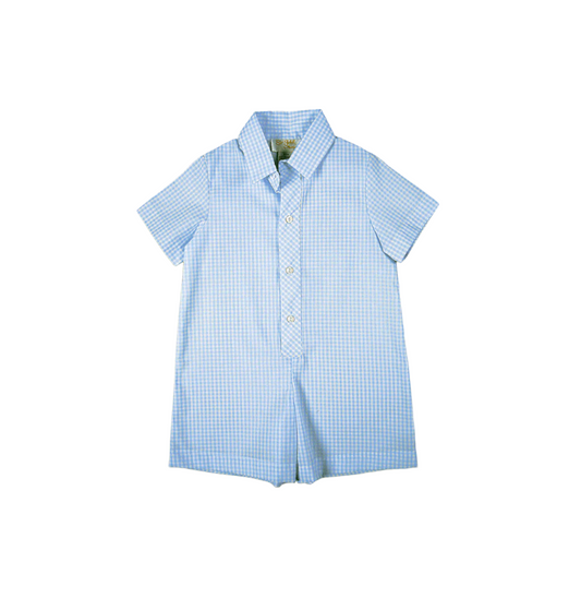 SHORTALL 1PC BLUE GINGHAM