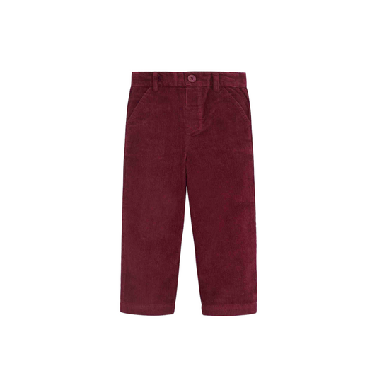 JOJO MAMAN CORD TROUSERS / BURGUNDY