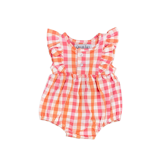 BETSY ROMPER IN GINGHAM