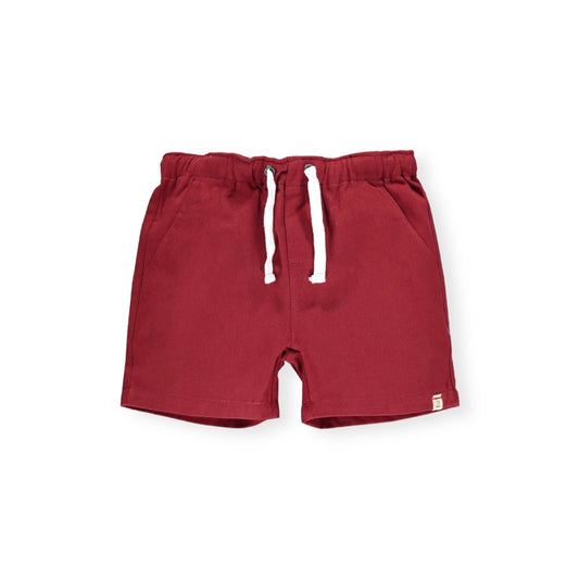 BURGUNDY HUGO TWILL SHORTS