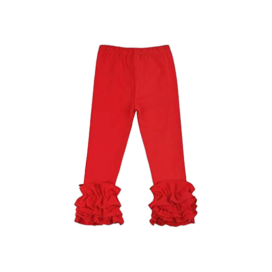 STRETCHY RUFFLE PANT /RED