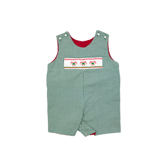 ROMPER CANDY CANE GINGHAM