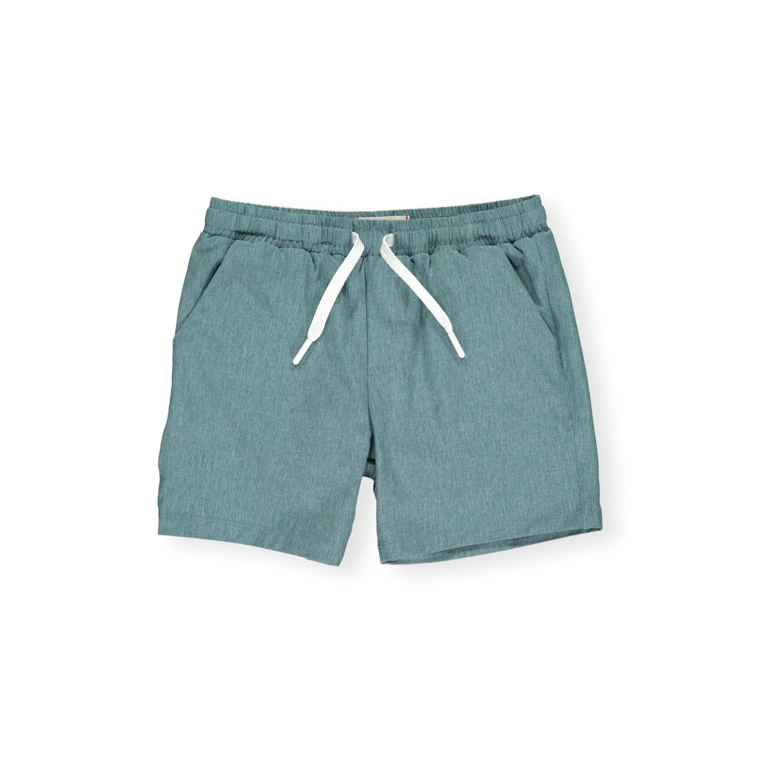 HEATHERED BLUE SWIM SHORTS